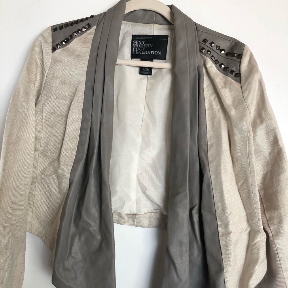 Modern crop jacket with studded details
